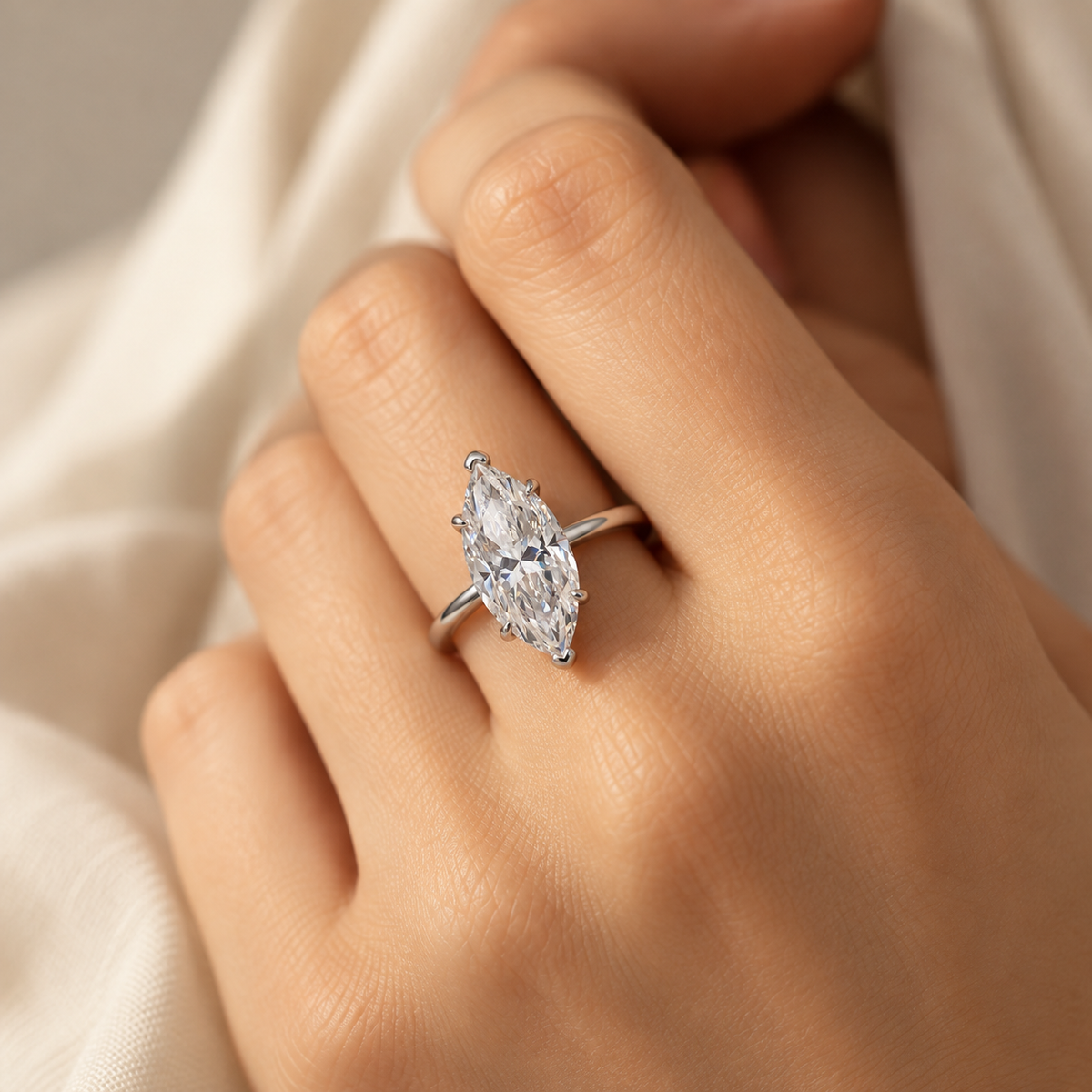 Vespera Marquise Solitaire Ring